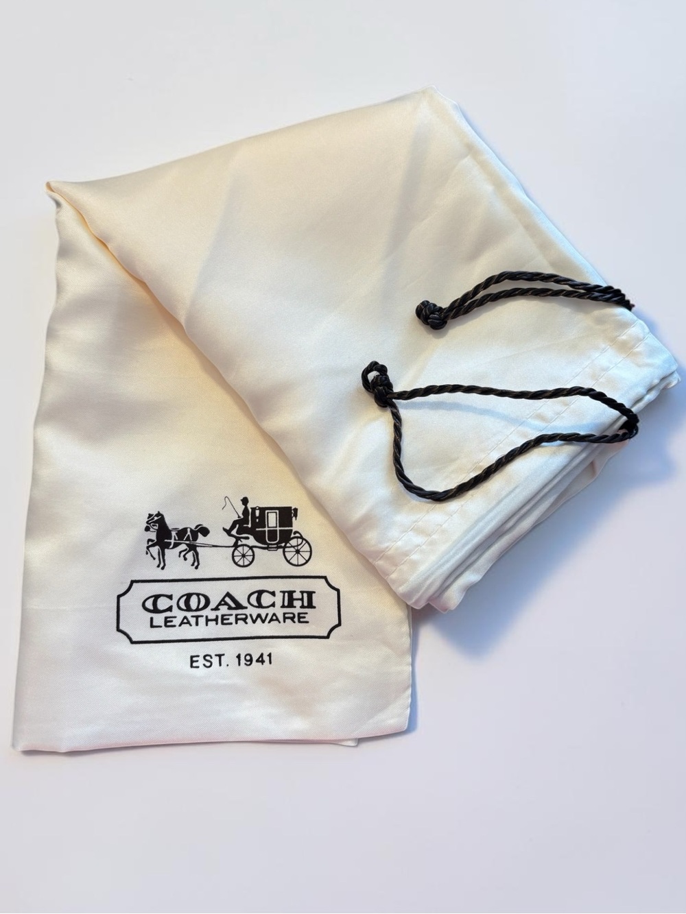 Coach Cream Silk Dust Bag